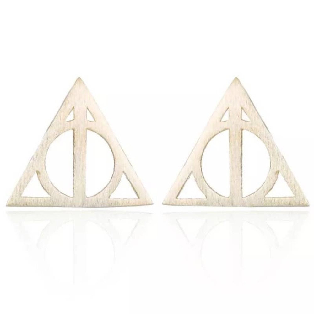 DEATHLY Hallows Gold Earrings